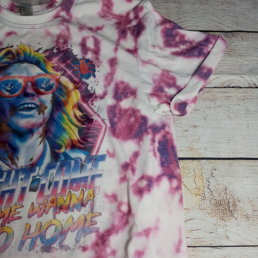 Bleached Retro Purple Beetlejuice Shirt - Picture 6 of 8